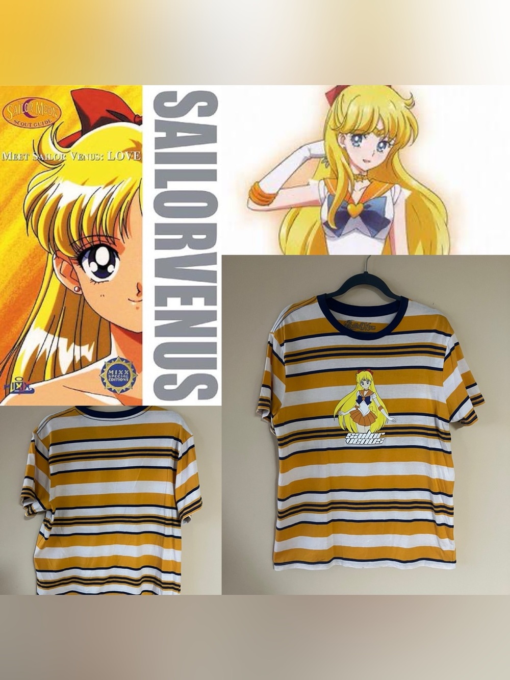 Vintage Sailor Venus Graphic Stripe T-Shirt